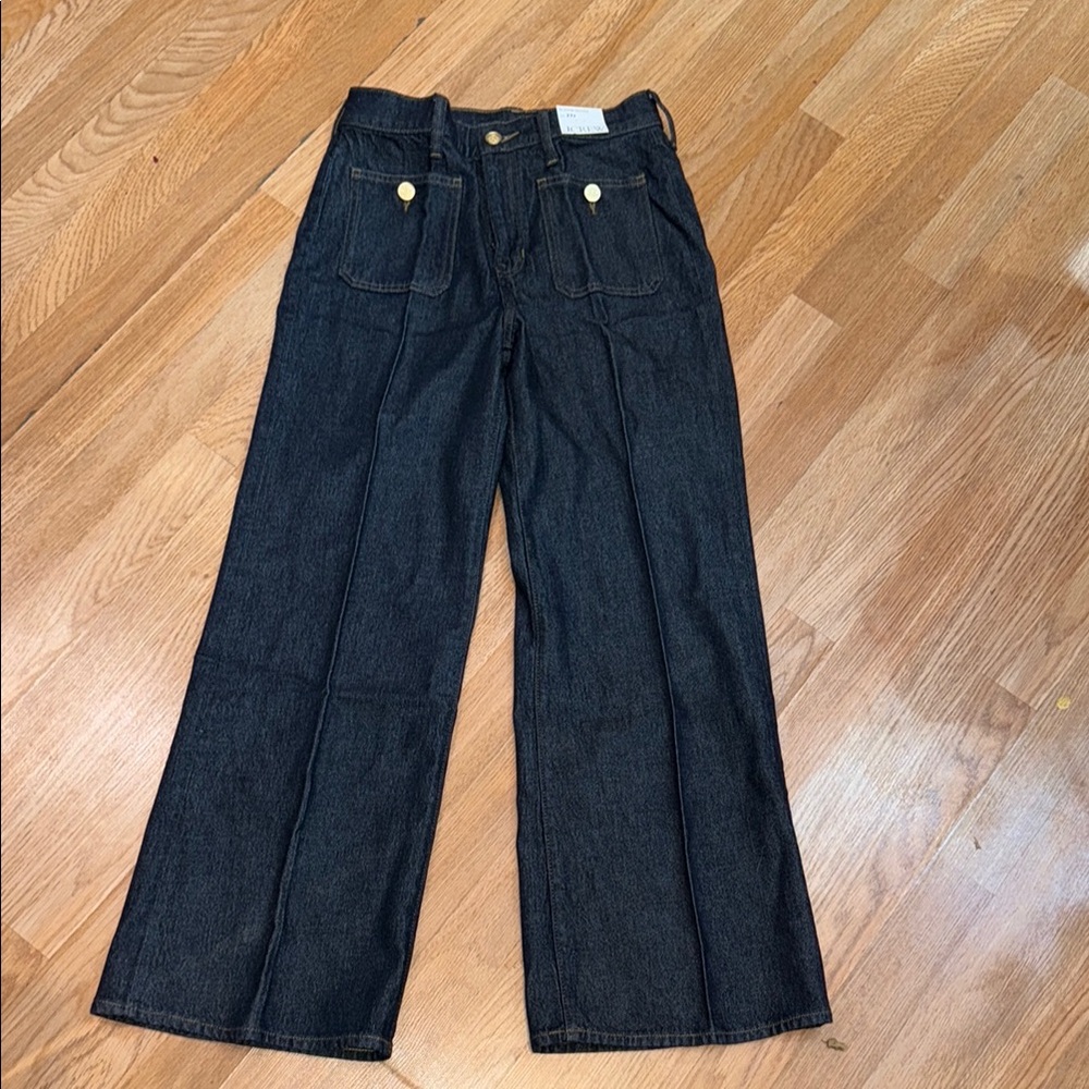 J. Crew Blue Flare Wide-Leg Jeans High-Rise